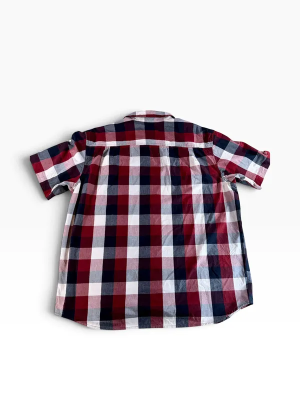 Carhartt Men’s XL Regular Plaid Short Sleeve Button Up Shirt Red Navy NWT - Image 2