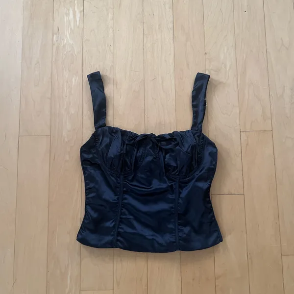 Princess Polly ottelia black corset top SIZE 2 - Image 2