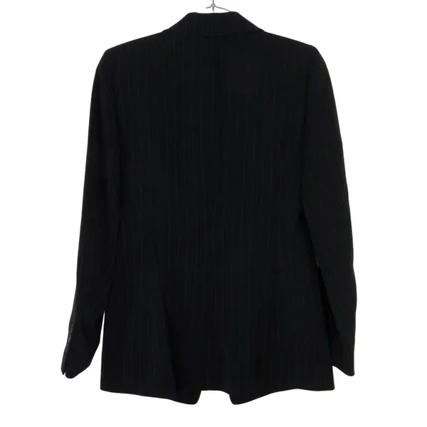 Anne Klein Black Pinstripe Blazer Formal Corpcore Small - Image 5