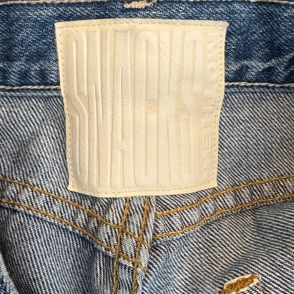 MOTHER Lil Lemon Twist Sneak High Waist Wide Leg Jeans Size 28 - Image 11
