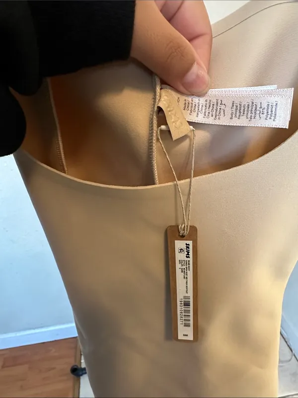 NWT SKIMS Body Core Sculpt Open Bust Mid Thigh Bodysuit in Sand size S - Image 6