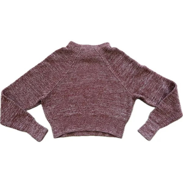 Free People Too‎ Good Chunky Knit Pullover Sweater Heather Red Cropped Cozy Crop - Image 5