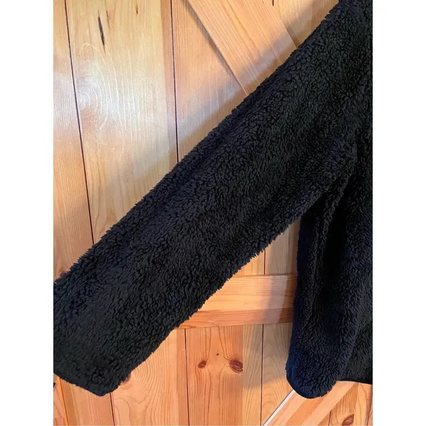 Sonoma Womens Fleece Jacket Sz XL Black Fleece Zip Front Casual Activewear (3254 - Image 2