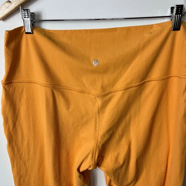 Lululemon lululemon Align‎ Ribbed High-Rise Pant 25" Mango Dream Women's size 14 - Image 5