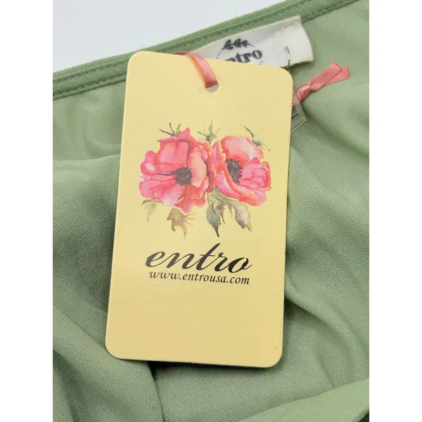 Entro Porch Swing Sips Mini Dress Pear Green Ruffle Button Front Small‎ NWT - Image 8