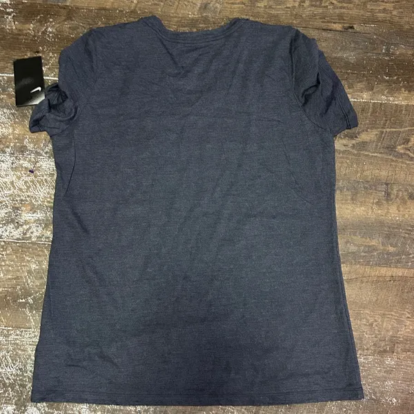 Nike Heathered Gray‎ V-Neck U.S. Navy Tee with Yellow Logo NEW Size Large - Image 4