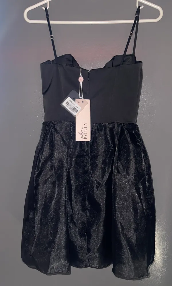 Oh Polly FLORIANE Tulle Skirt Corset Mini Dress in Black - Image 4