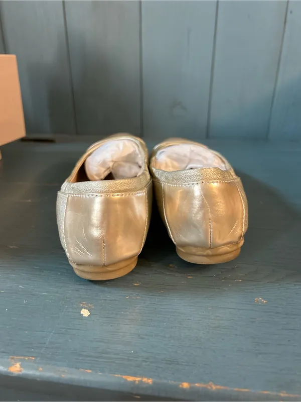 Easy Spirit Women's Metallic Gold Slip-On Ballet Flats | Size 7M Box Included - Image 3