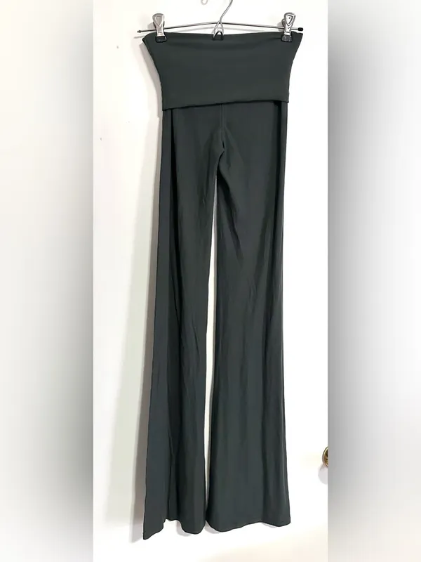 Skims Fold Over Ribbed Flare Lounge Pant XXS - Image 2
