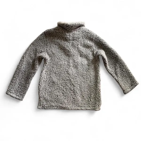 Love Tree Gray Sherpa Quarter Zip Pullover Women’s Large - Image 5