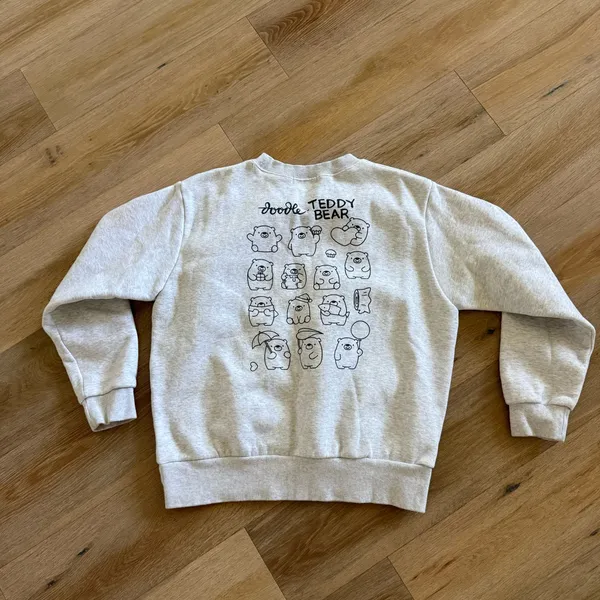 Teddy bear crewneck Gray Size XS - Image 2