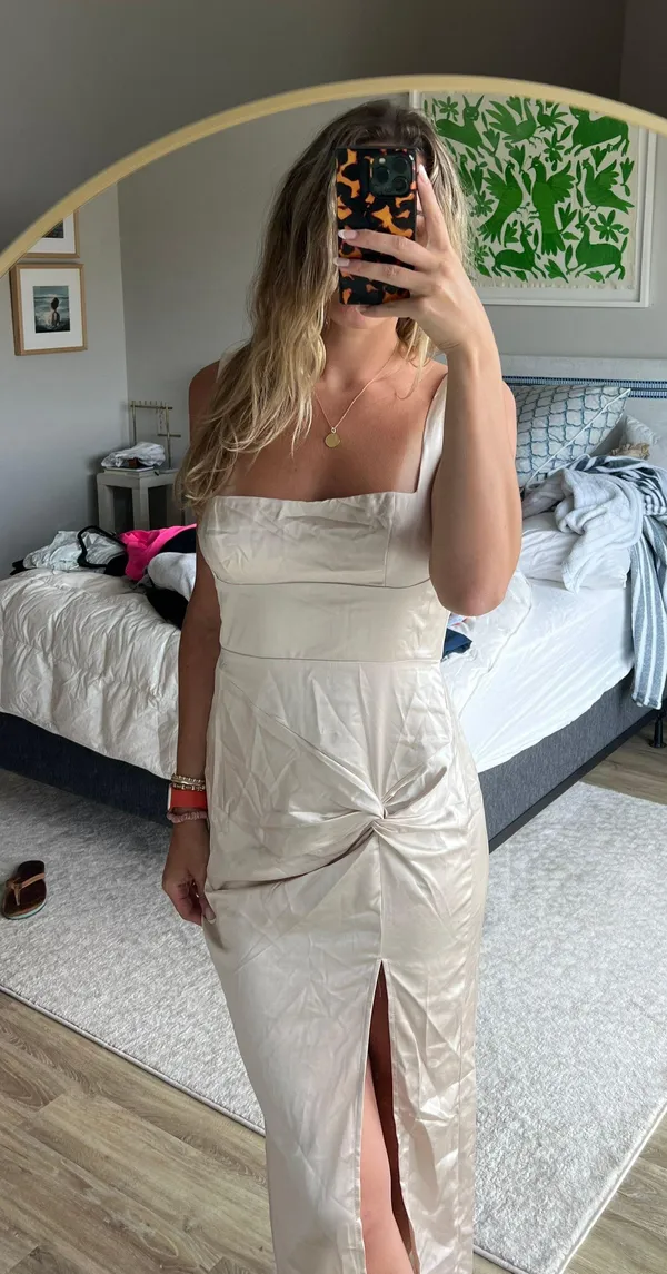 Gown / Dress Tan Size L - Image 2