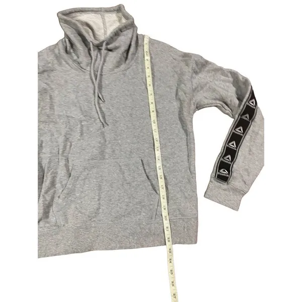 Reebok womens grey high neck sweatshirt with‎ pocket size small - Image 5