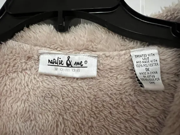 Brown Faux Shearling Jacket (Size 1X) - Image 6
