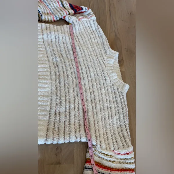 Gilded Intent Reverse Seam Striped Sweater size medium - Image 8