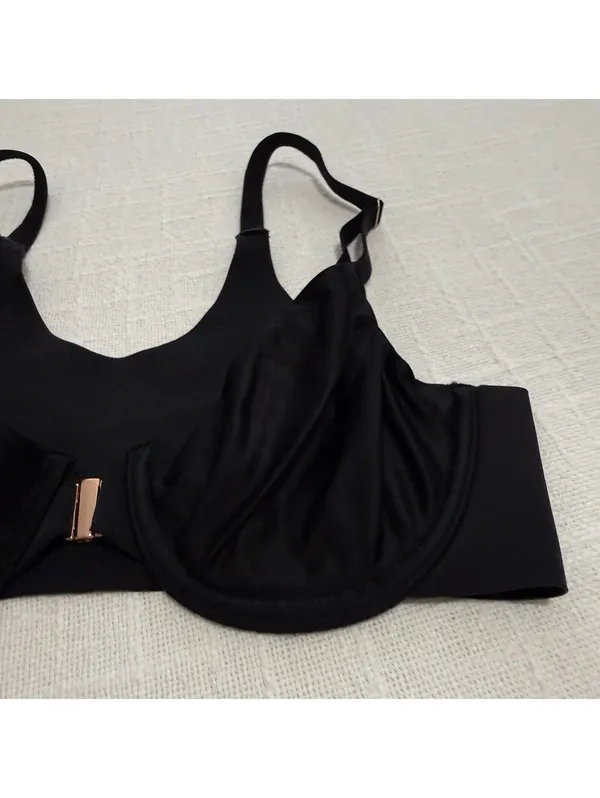 Soma 32C Vanishing 360 Unlined Perfect Coverage Black Bra Underwire Front Close - Image 7