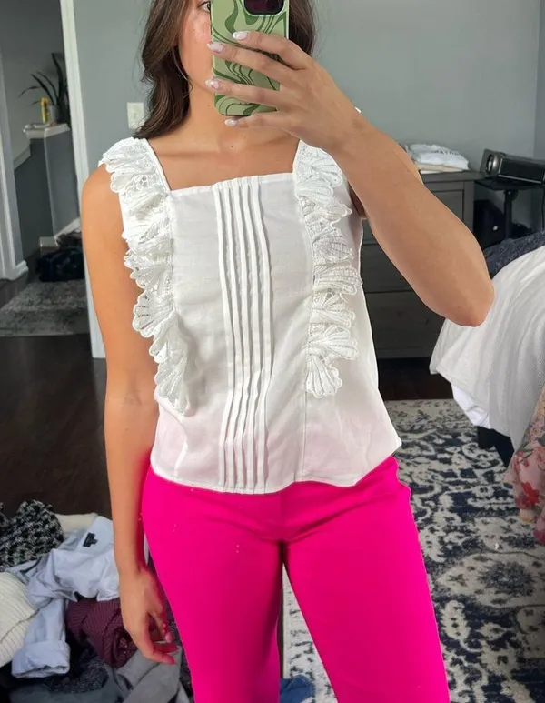 Lace White tank - Image 2
