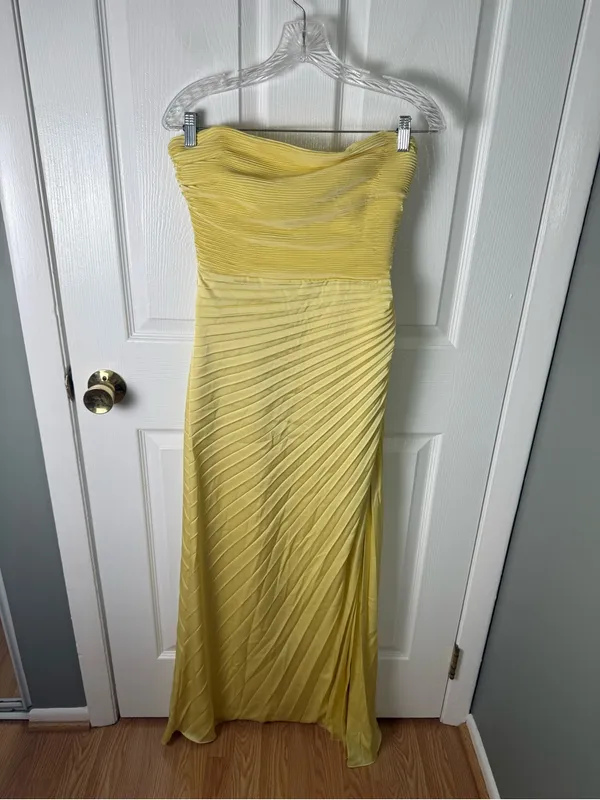 Dress The Population Kinley Dress in Butter Yellow S - Image 2