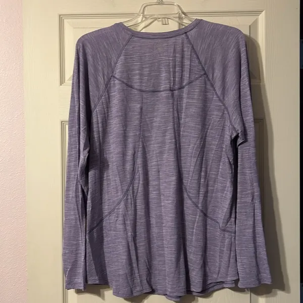 Tekgear Drytek Long Sleeve Heathered Lilac Shirt 2X - Image 4