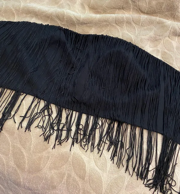 Forever 21 Black Tassel Crop Top - Image 2