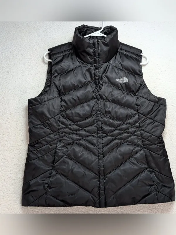 The North Face Aconcagua 550 Goose Down Puffer Vest Women’s Sz Lg Black Full Zip - Image 4