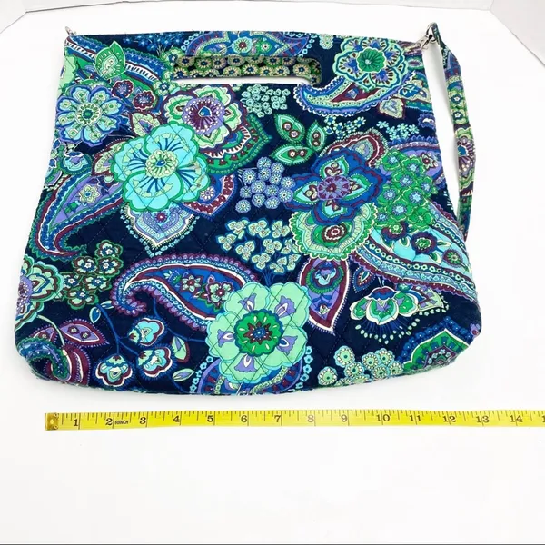 VERA BRADLEY Blue Rhapsody Removable Strap Clutch Tote Bag Casual Boho Artsy - Image 4