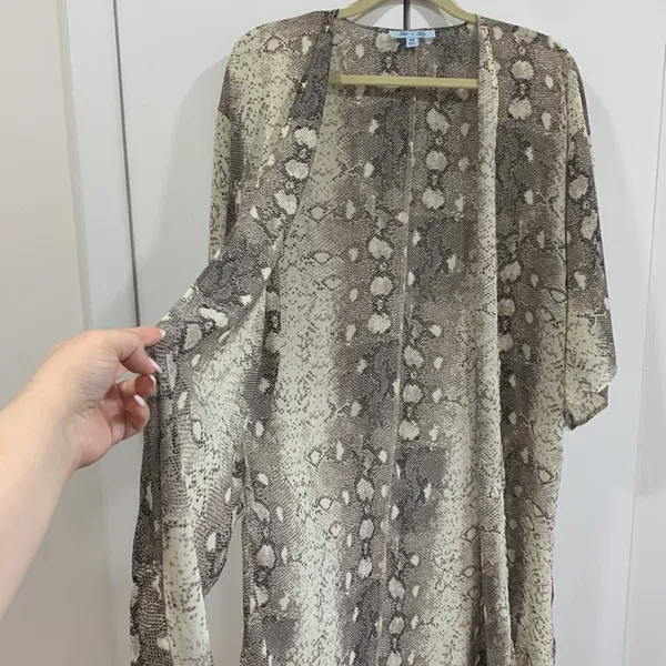 She & Sky Snakeskin print cardigan - Image 5