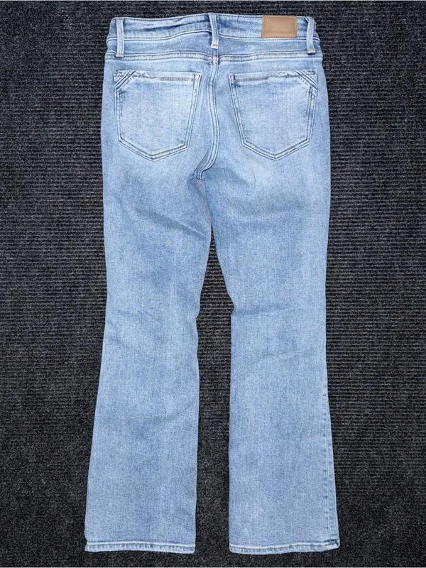 Buckle Black Fit No 53 Tailored Bootcut Stretch Jeans 26x29 Mid Rise Light Wash - Image 2