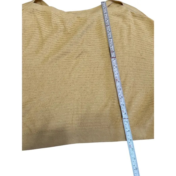 Prana Ochre Yellow Textured Knit Dolman Sleeve Sweater sz‎ S - Image 5