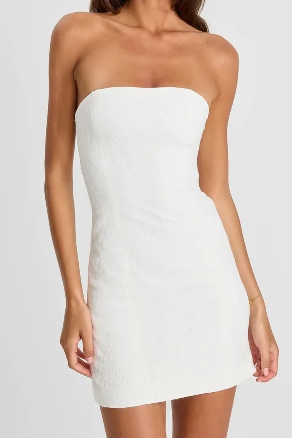 NWT Sasha Therese Fleur Mini Dress White Size XS - Image 2