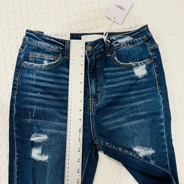 Vervet Haylie Women's Blue Denim Jeans NWT- Size 29 Distressed New #163 - Image 12