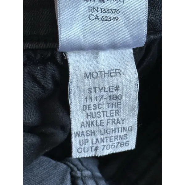 MOTHER The Hustler Ankle Fray Jeans Size 25 Lighting Up Lanterns Gray High Rise - Image 10