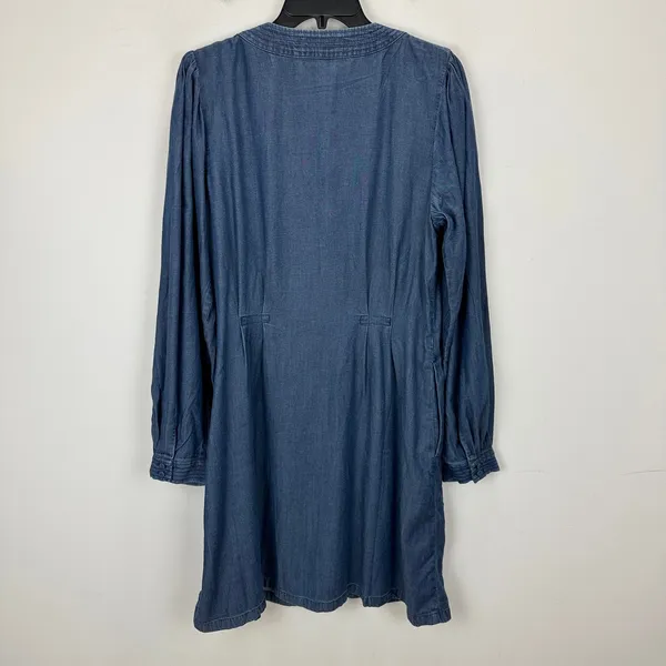 Madewell Denim Button Front Mini Dress Annandale Wash Blue Rigid US 10 NWT - Image 13
