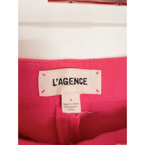 L'Agence Trousers Women Size 4‎ Red Slim Straight Leg Stretch Dress Pants - Image 3