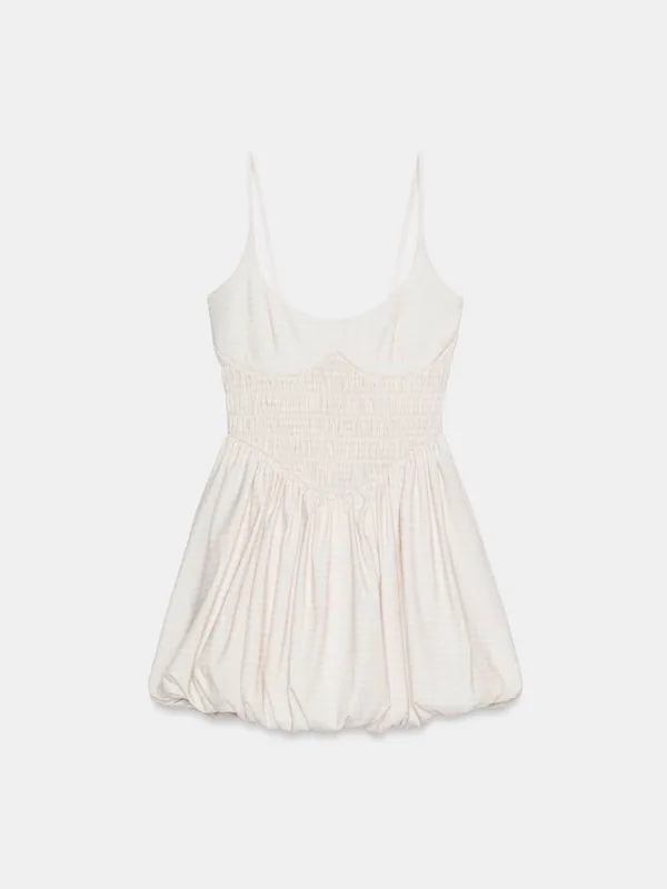 ZARA Gingham Balloon Mini Dress - Image 4