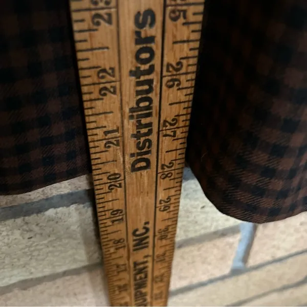 Vintage Daily Habit Brown & Black Checkered Gingham Blazer Juniors Size 7 - Image 5