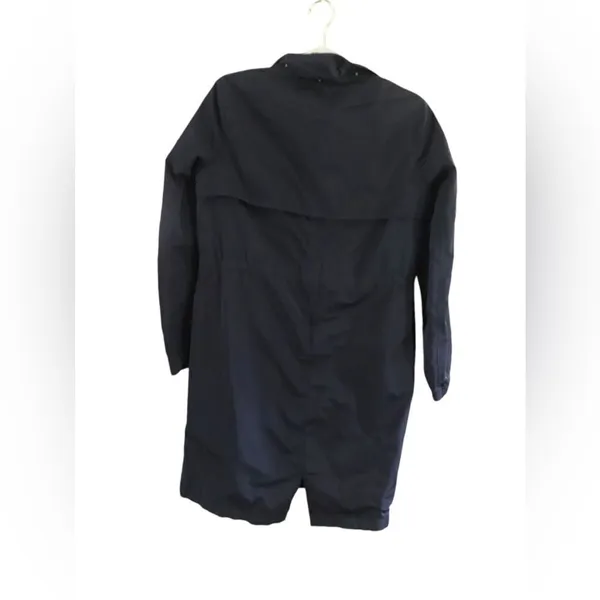 Zara Basic Blue Trench Coat Medium - Image 3
