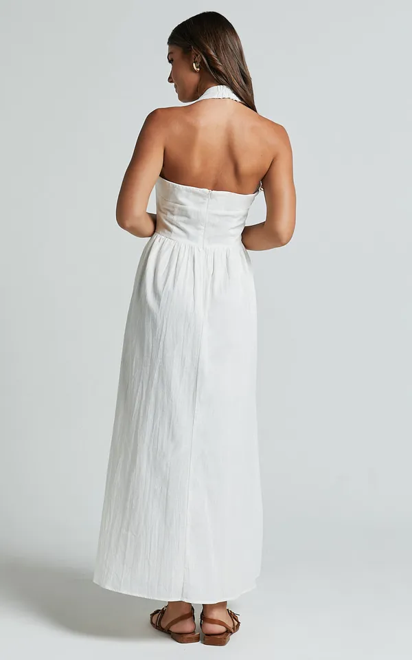 New Showpo Daniella Maxi Dress Halter Neck A Line Dress Size Small MSRP $99 - Image 6
