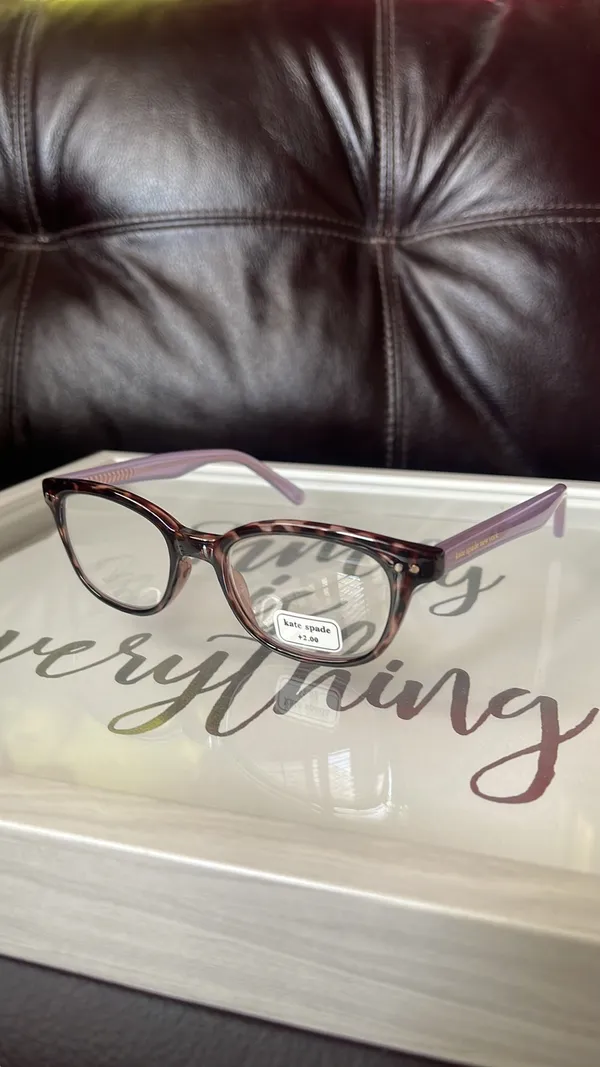 Kate Spade Rebecca 49mm Reading Glasses Light Havana strength 1.5 and 2.0 avail - Image 6