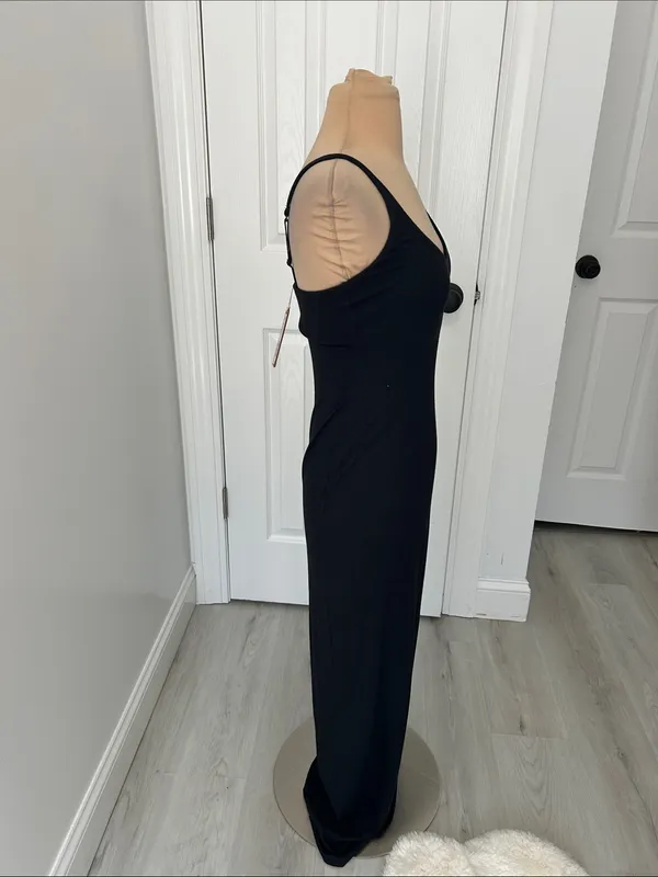 Skims Smooth Lounge Skimpy Scoop Neck Dress Obsidian - Image 7