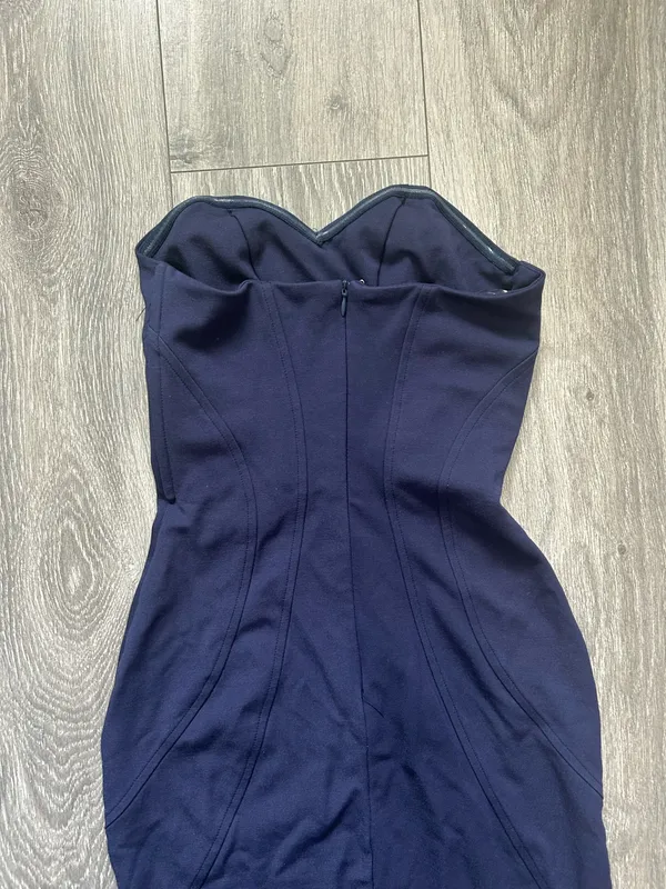 Showpo Oriella Panelled Thigh Split Strapless Maxi Dress Size Small MSRP $129 - Image 9