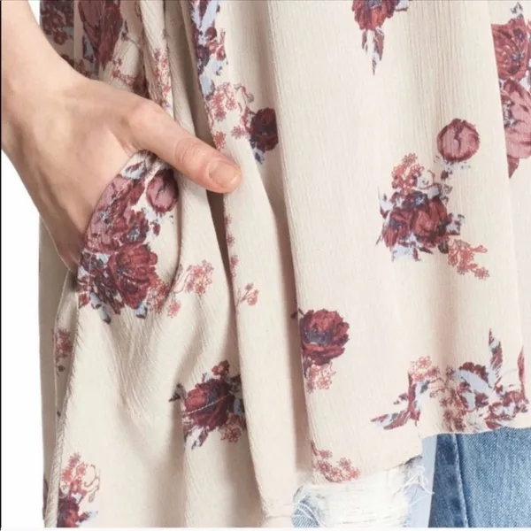 Free People Tree Swing Floral Sleeveless Tunic Mini Boho Dress S - Image 13