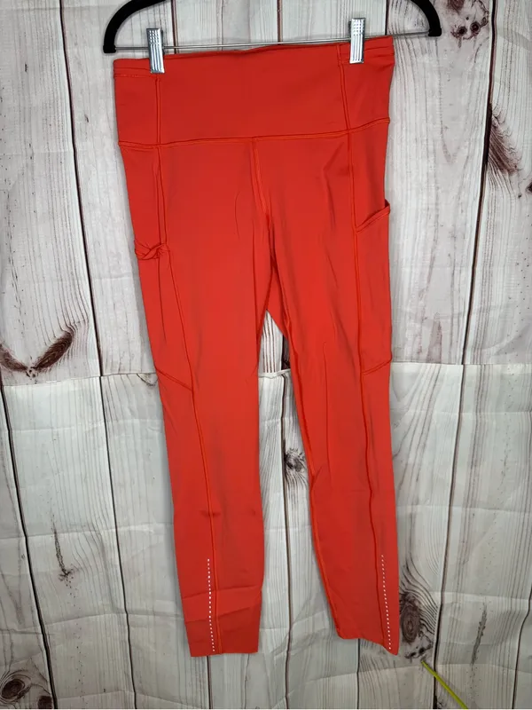 Lululemon Fast & Free 7/8 Tight II Nulux 25" Red Orange - Image 4