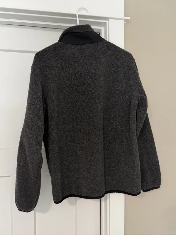 Lands' End Charcoal Gray Full-Zip Sherpa Fleece Jacket - Image 4