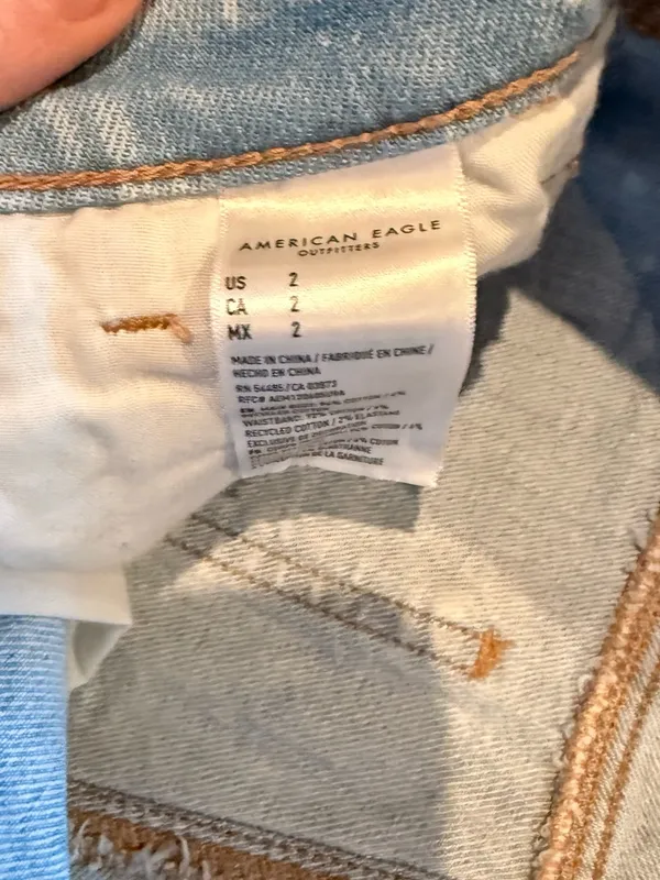 American Eagle Outfitters Light Blue Distressed Denim Cutoff Shorts - Image 7