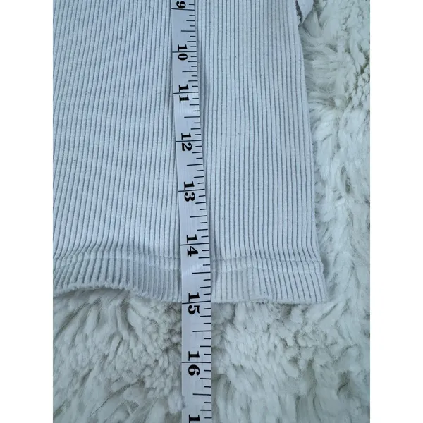 FP Movement Free People White Ribbed Tank Top Women's - Image 6
