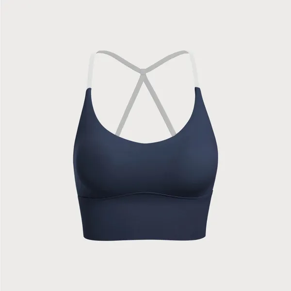 Berlook Activewear Navy Halter Sports Bra - Light Support - Image 5