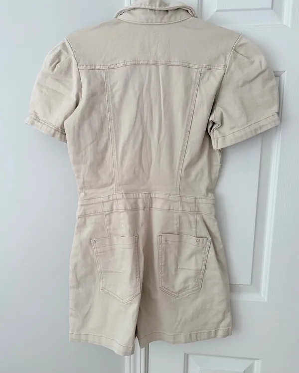 Anthropologie Pilcro The Kit Utility Romper in Beige , Size 6 - Image 13