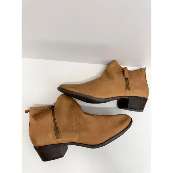 Lucky Brand Booties Size‎ 10 Leather Brown Low Heel Ankle Boots - Image 6