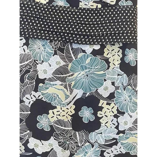 Adrianna Papell Faux Wrap 100% Silk Blouse Size 6‎ Floral Flutter Sleeve Career - Image 4